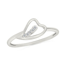Glimmering Heart Diamond Ring