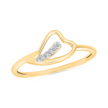 Glimmering Heart Diamond Ring