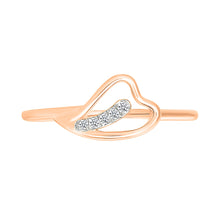 Glimmering Heart Diamond Ring