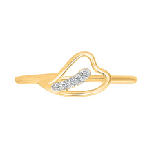 Glimmering Heart Diamond Ring