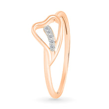 Glimmering Heart Diamond Ring