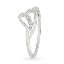 Glimmering Heart Diamond Ring