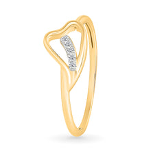 Glimmering Heart Diamond Ring