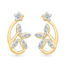Garima Lobed Gold & Diamond Stud Earrings