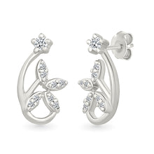 Garima Lobed Gold & Diamond Stud Earrings