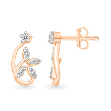 Garima Lobed Gold & Diamond Stud Earrings