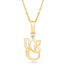 Divine Ganesha Gold & Diamond Pendant