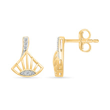 Celestial Spark Gold & Diamond Studs Earrings