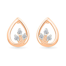 Sculptural Floweret Gold & Diamond Stud Earrings