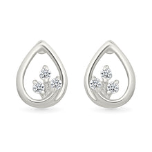 Sculptural Floweret Gold & Diamond Stud Earrings