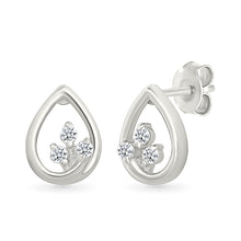 Sculptural Floweret Gold & Diamond Stud Earrings