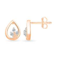 Sculptural Floweret Gold & Diamond Stud Earrings