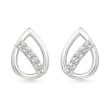 Twinkling prolate Gold & Diamond Stud Earrings
