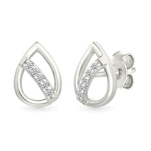 Twinkling prolate Gold & Diamond Stud Earrings