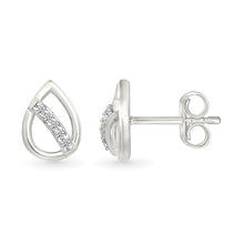 Twinkling prolate Gold & Diamond Stud Earrings