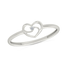 Dainty Heart Spark Gold & Diamond Ring