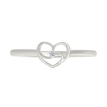 Dainty Heart Spark Gold & Diamond Ring