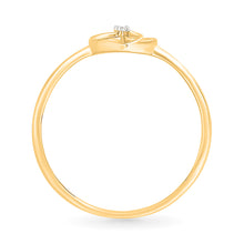 Dainty Heart Spark Gold & Diamond Ring