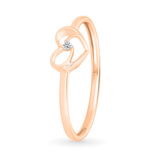 Dainty Heart Spark Gold & Diamond Ring