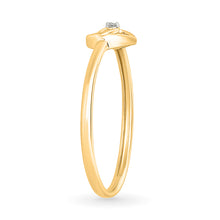 Dainty Heart Spark Gold & Diamond Ring