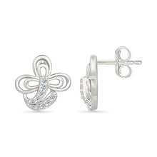Cloverleaf Charm Gold & Diamond Studs Earrings