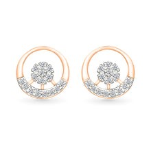 Sunburst Orbit Gold & Diamond Studs Earrings