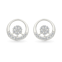 Sunburst Orbit Gold & Diamond Studs Earrings