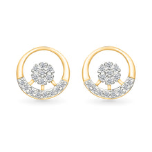 Sunburst Orbit Gold & Diamond Studs Earrings