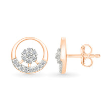 Sunburst Orbit Gold & Diamond Studs Earrings