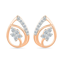 Charming Dewdrop Gold & Diamond stud Earrings