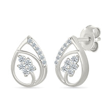 Charming Dewdrop Gold & Diamond stud Earrings