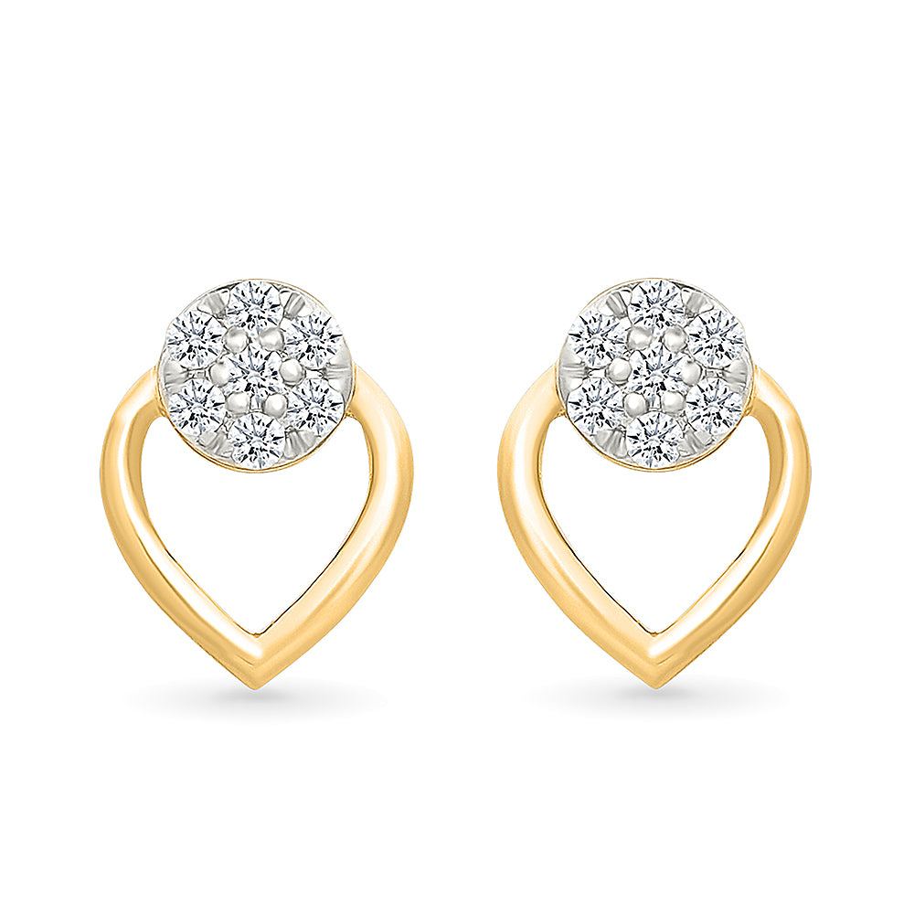 Heart & Halo Diamond Earrings