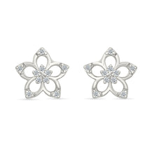 Petals Daisies Gold & Diamond Stud Earrings