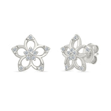 Petals Daisies Gold & Diamond Stud Earrings