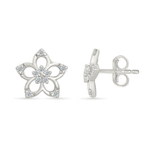 Petals Daisies Gold & Diamond Stud Earrings