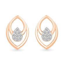 Droplet Gold & Diamond  Stud Earrings