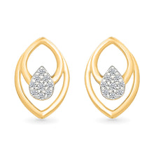 Droplet Gold & Diamond  Stud Earrings