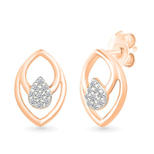 Droplet Gold & Diamond  Stud Earrings