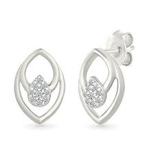 Droplet Gold & Diamond  Stud Earrings