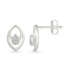 Droplet Gold & Diamond  Stud Earrings