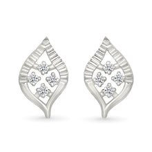 Dazzling Leaf Gold & Diamond stud Earrings