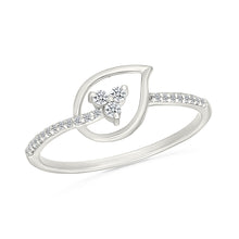 Dainty Teardrop Floral Ring