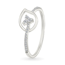 Dainty Teardrop Floral Ring