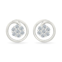 Glimmering Orbit Gold & Diamond stud Earrings
