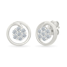 Glimmering Orbit Gold & Diamond stud Earrings
