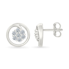 Glimmering Orbit Gold & Diamond stud Earrings