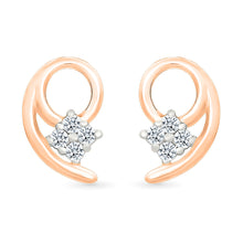 Princely Sparkle Gold & Diamond Stud Earrings