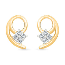 Princely Sparkle Gold & Diamond Stud Earrings