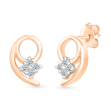 Princely Sparkle Gold & Diamond Stud Earrings