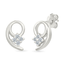Princely Sparkle Gold & Diamond Stud Earrings